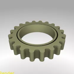 Rounded Gear Fidget Ring Thin - Size 7