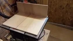 Simple cross cut sled for Harbor Freight table saw