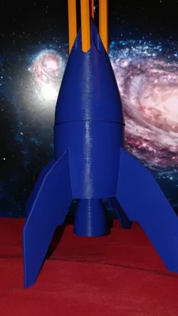 Stubby Art Deco Rocket Pencil/Pen  Holder for 8 pens/pencils