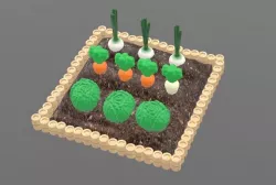 Vegetable garden compatible with Sylvanian families or Playmobil