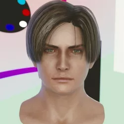 3d model human head male v6 Low-poly  3D model