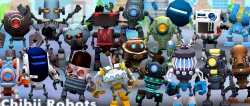 3DRT-Chibii Robots Low-poly  3D model