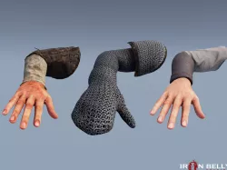 AAA Animated Medieval First Person Arms Pack  Low-poly  3D model