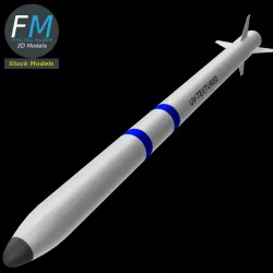 AIM 132 ASRAAM Missile PBR UV textured Low-poly  3D model
