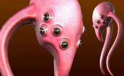 Alien Squid Creature Low-poly  3D model