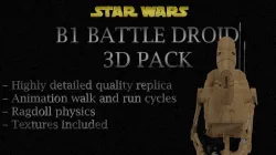 B1 Battle Droid Pack 3D model