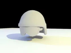 Ballistic helmet and goggles Low-poly  3D model