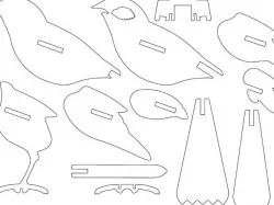 Bird ready for laser cutting or 3d printing.
