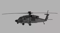 Black Hawk  Low-poly  3D model