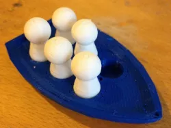 Boat, Pawns and Hat Models