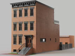 Brownstone townhouse 3D model