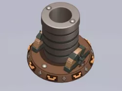 Canon Turret with upgrades 3D model