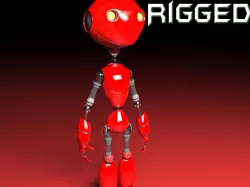 Cartoon robot Low-poly  3D model