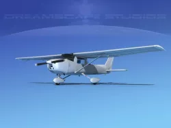 Cessna 150 Aerobat Bare Metal 3D model