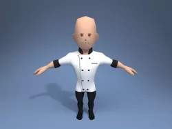 Chef master Low-poly  3D model