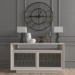 Chest of drawers with clock and decoration 3D model