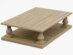 Coco Republic Library Balustrade Coffee Table 3D model