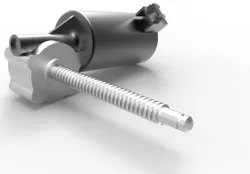 DC motor with right angle worm drive