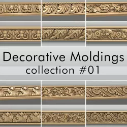 Decorative Moldings collection 01 3D model
