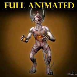 Demon Mage Low-poly  3D model