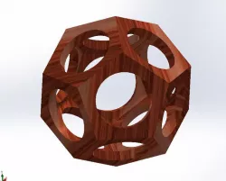 dodecaedro de madera