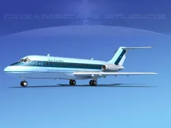 Douglas DC-9-15 Aero Executive 3D model