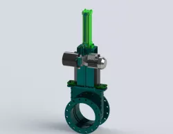 Electro-hdraulic operated knife gate valve DN400 PN10