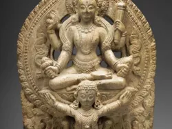 God Vishnu Riding on His Mount, Garuda, 16th/17th century