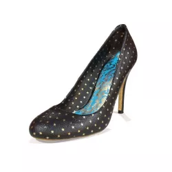 Golden Stars on Black Leather Game Ready Shoe Asset Low-poly  3D model