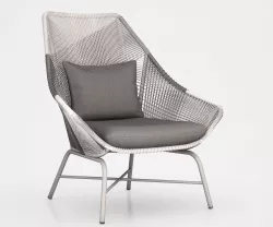 Huron Large Lounge Chair and Cushion on Gray by West Elm 3D model