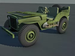 Jeep Willys Military Vehicle 3D model