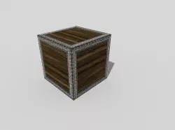 low poly metal crate Low-poly  3D model