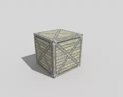 low poly metal crate Low-poly  3D model
