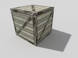 low poly metal crate Low-poly  3D model