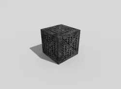 low poly metal crate Low-poly  3D model