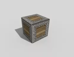 low poly metal crate Low-poly  3D model