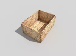 low poly metal crate Low-poly  3D model