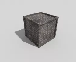 low poly metal crate Low-poly  3D model