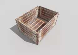 low poly metal crate Low-poly  3D model