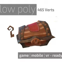 Low Poly Treasure Chest  Low-poly  3D model