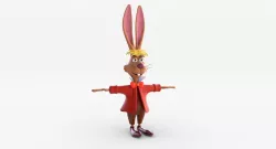 Mad Hare Low-poly Textured Low-poly  3D model