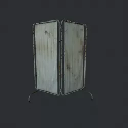 Old Medical Paravan Low-poly  3D model