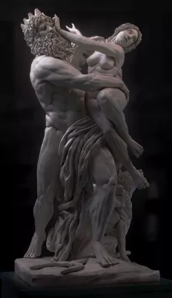 Pluto and persephone statue 3D model