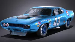 Plymouth Roadrunner NASCAR Richard Petty 1971 3D model