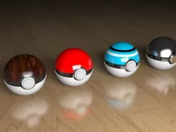 Pokeball set 3D model