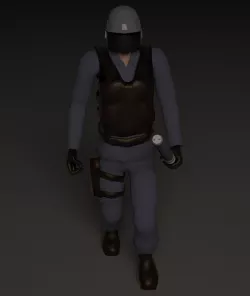 Police Low-poly  3D model