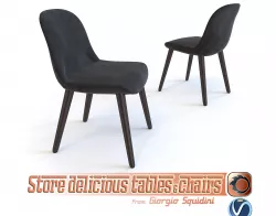 Poliform Mad Chair Low-poly  3D model