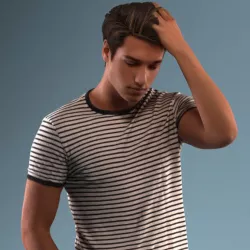 Pre posed European male 3D model in casual summer attire 3D model