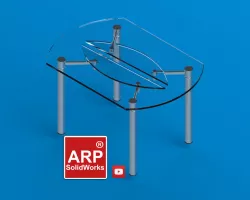Round Table Tempered Glass and Chrome Extendable. Diameter 140cm high 80cm.