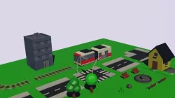 Simple Universe - City Streets Low-poly  3D model